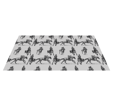 Vinyl teppich tiere graue westernpferde - TenStickers