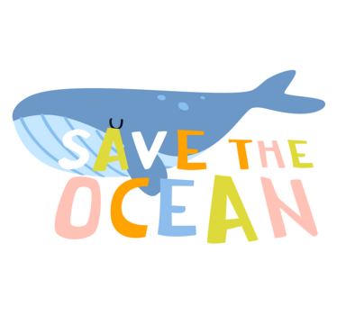 Vinyl teppich tiere beluga für den ozean retten - TenStickers