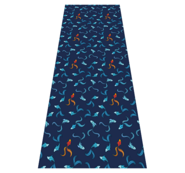 Vinyl teppich tiere eine von tausend orange fischen - TenStickers