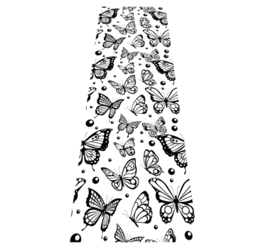Vinyl teppich tiere in einfarbigen schmetterlingen und dots - TenStickers