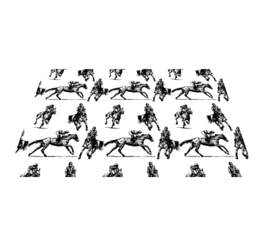 Vinyl teppich tiere mit schwarz-weißem pferdemuster - TenStickers