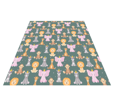 Vinyl teppich tiere mit süßem tierdesign - TenStickers