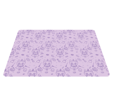 Vinyl teppich tiere mit hexenkatze cartoon - TenStickers