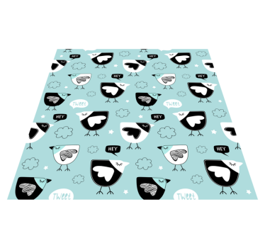 Vinyl teppich tiere mit schwarzem hühner-muster - TenStickers