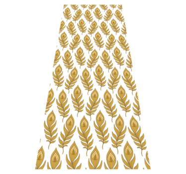 Vinyl teppich tiere blauer truthahn mit goldenen blumen - TenStickers