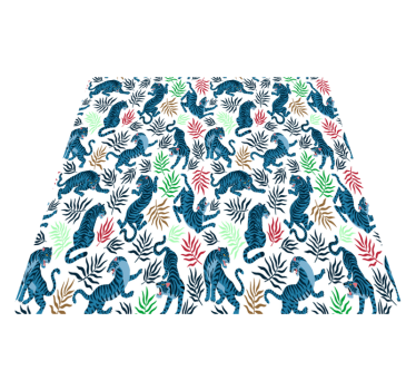 Vinyl teppich tiere mit bunten und gefährlichen leoparden - TenStickers