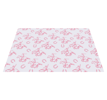 Vinyl teppich tiere im pinken cowboy-pferde-muster - TenStickers