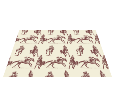 Vinyl teppich tiere mit beigem und braunem pferdemuster - TenStickers