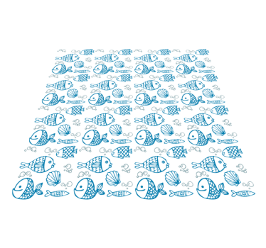 Vinyl teppich tiere mit blauen fischen zeichnen - TenStickers