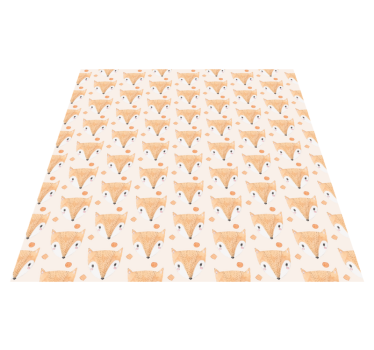 Vinyl teppich tiere mit fuchs-muster - TenStickers
