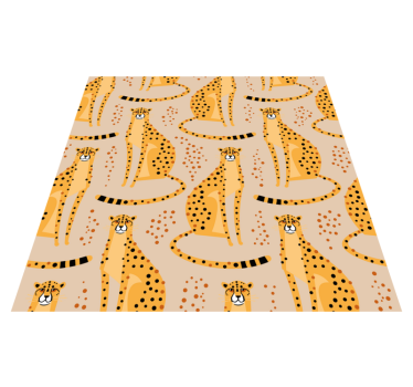 Vinyl teppich tiere mit leopardenmuster - TenStickers
