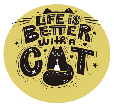 Vinyl teppich tiere leben ist besser mit katze - TenStickers