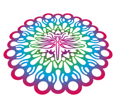 Vinyl teppich tiere buntes libellen mandala - TenStickers