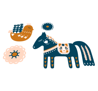 Vinyl teppich tiere bunte volkswesen - TenStickers
