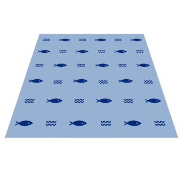 Vinyl teppich tiere mit gemustertem fischdesign - TenStickers