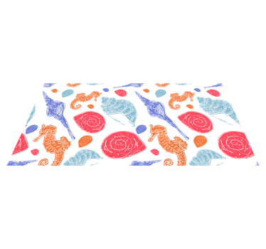 Vinyl teppich tiere bunte meeresbewohner - TenStickers