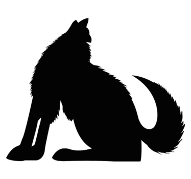 Vinyl teppich tiere sitzende hundesilhouette - TenStickers