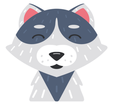 Vinyl teppich tiere mit fröhlichen tiergesichtern - TenStickers