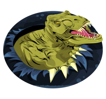 Vinyl teppich tiere tyrannosaurus rex schädel - TenStickers