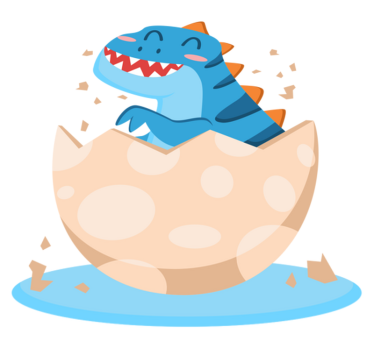 Vinyl teppich tiere glückliches dino-baby - TenStickers