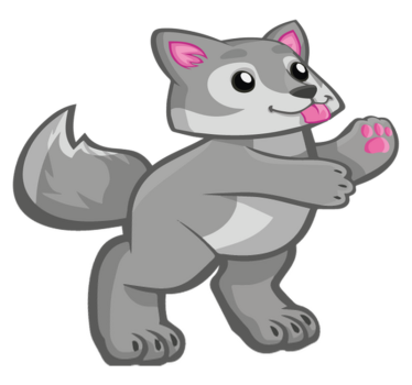 Vinyl teppich tiere mit verspieltem welpencharakter - TenStickers