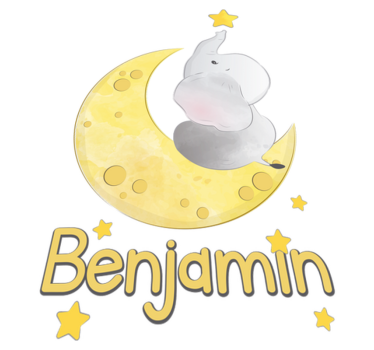 Vinyl teppich tiere mond und sterne mit namen - TenStickers