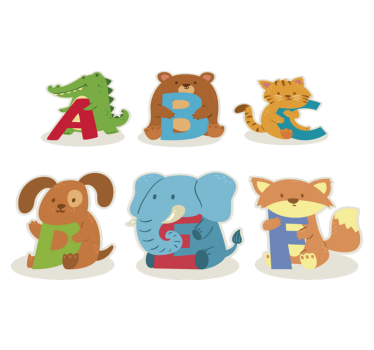 Vinyl teppich tiere abc der tiere - TenStickers