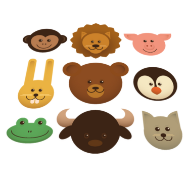 Vinyl teppich tiere glückliche kreaturen - TenStickers