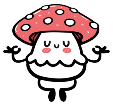 Vinyl teppich tiere mit süßem pilz charakter - TenStickers