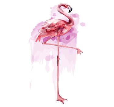 Vinyl teppich tiere elegante flamingo silhouette - TenStickers