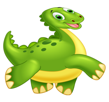 Vinyl teppich tiere süßer grüner dinosaurier - TenStickers