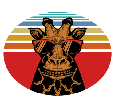 Vinyl teppich tiere coole sonnenbrillen giraffe - TenStickers