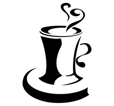 Vinyl teppich küche kaffee mit herz - TenStickers