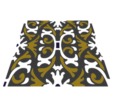 Vinyl teppich küche vintage beige florale fliesen - TenStickers