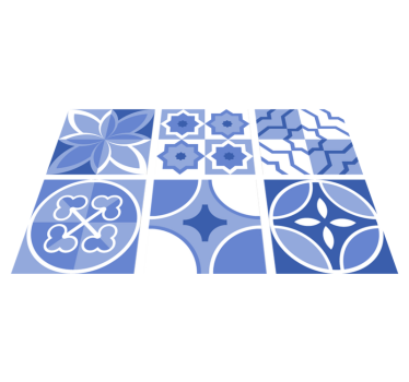 Vinyl teppich küche azulejos cindito fliesen - TenStickers