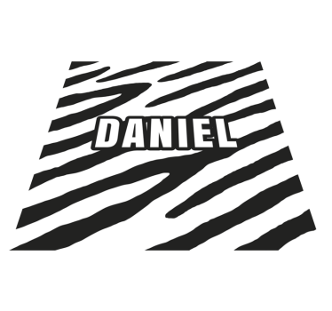 Personalisierte zebra personalisierte vinyl teppich - TenStickers