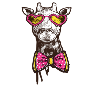 Giraffe mit Sonnenbrille Vinyl Teppich Tier  - TenStickers