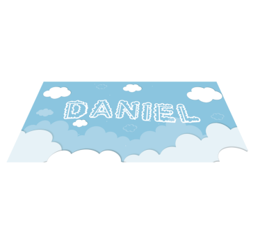 Personalisierbarer blauer himmel vinyl teppich - TenStickers