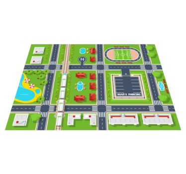 Personalisierbarer parkplatz teppich - TenStickers