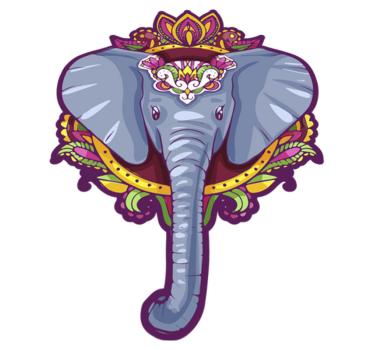 Vinyl Teppich Tiere dekorativer elefant - TenStickers