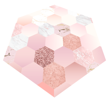 Vinyl Teppich minimalistisch sechseckiges pastell - TenStickers