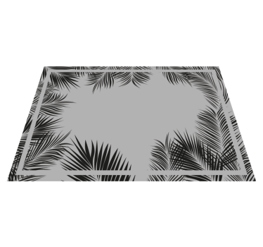 Vinyl Teppich Blumen tropische palmensilhouette - TenStickers