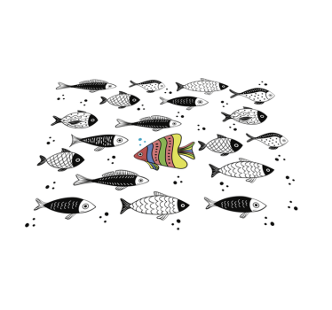 Vinyl Teppich Tiere fischmuster - TenStickers