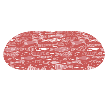 Vinyl Teppich Tiere dekor mit fischmuster - TenStickers