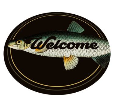 Vinyl Teppich Tiere willkommen fisch eingang - TenStickers