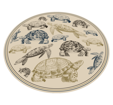 Schildkröte beige Hintergrund Tier Vinylteppich - TenStickers