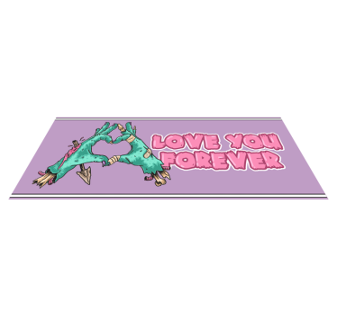 Vinyl Teppich Tiere liebevolle dinosaurierszene - TenStickers