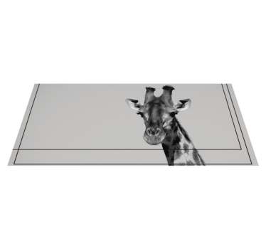 Vinyl Teppich Tiere giraffenporträt - TenStickers