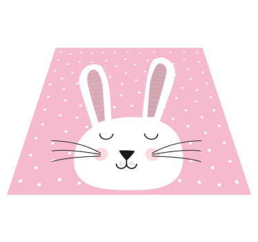 Vinylteppich Kinder Süßes rosa häschen - TenStickers