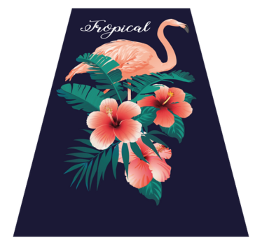 Vinyl Teppich Tiere tropischer flamingo - TenStickers